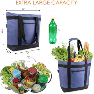 Insulated Cooler Bag with Handles Oversized Sturdy Leakproof Freezer Shopping Tote for Groceries Thermal Food Delivery Bag