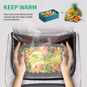 Bolsa de almuerzo suave a prueba de fugas de 28 latas, compartimento refrigerador de dos pisos, mochila térmica impermeable con aislamiento ligero