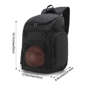 Sports Soccer Ball Basketball Backpack Bag With Large Ball Holder