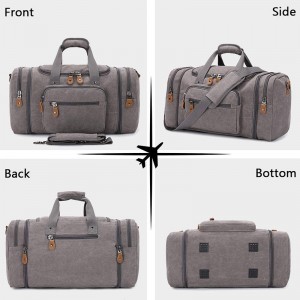 Холщовая спортивная сумка для путешествий 50L Duffel Overnight Weekender Bag