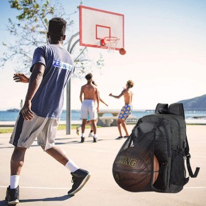 Mochila de basquete com compartimento de bola Bolsa de bola de futebol