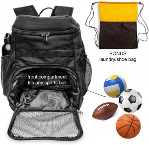 Basketball Backpack with Ball Compartment Sports Bag for Soccer Ball Gym, Outdoor, Travel
