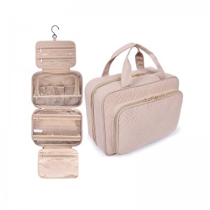 Organisateur de maquillage de voyage avec sac cosmétique de voyage personnalisé en nylon transparent approuvé par la TSA