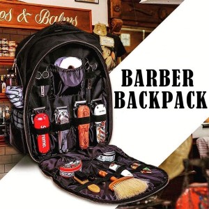 Großer Rucksack-Organizer für Friseure, Schermaschinen und Zubehör, tragbarer Friseur-Scherer-Rucksack, Reise-Friseurladen-Werkzeugtasche, 3 in 1 (SCHWARZ)