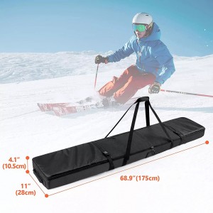 Υψηλής ποιότητας OEM Accept Ski Cover Bag for Air Travel Τσάντα κάλυψης σκι για αεροπορικά ταξίδια Κατάλληλη για 1 επιβίβαση ή 2 σετ σκι