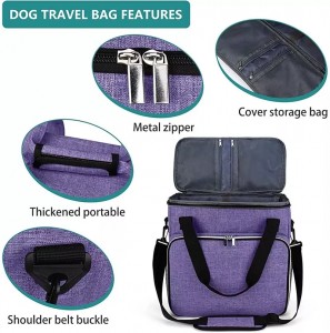 Borsa da viaggio per cani, borsa da viaggio per animali domestici, borsa da passeggio per cani