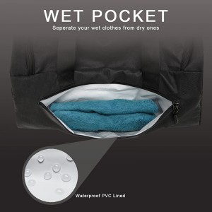 Water Resistant Overnight Weekender 더플백 (블랙)